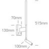 9W LED Sieninis šviestuvas 3000K Juodas 65144/B/W